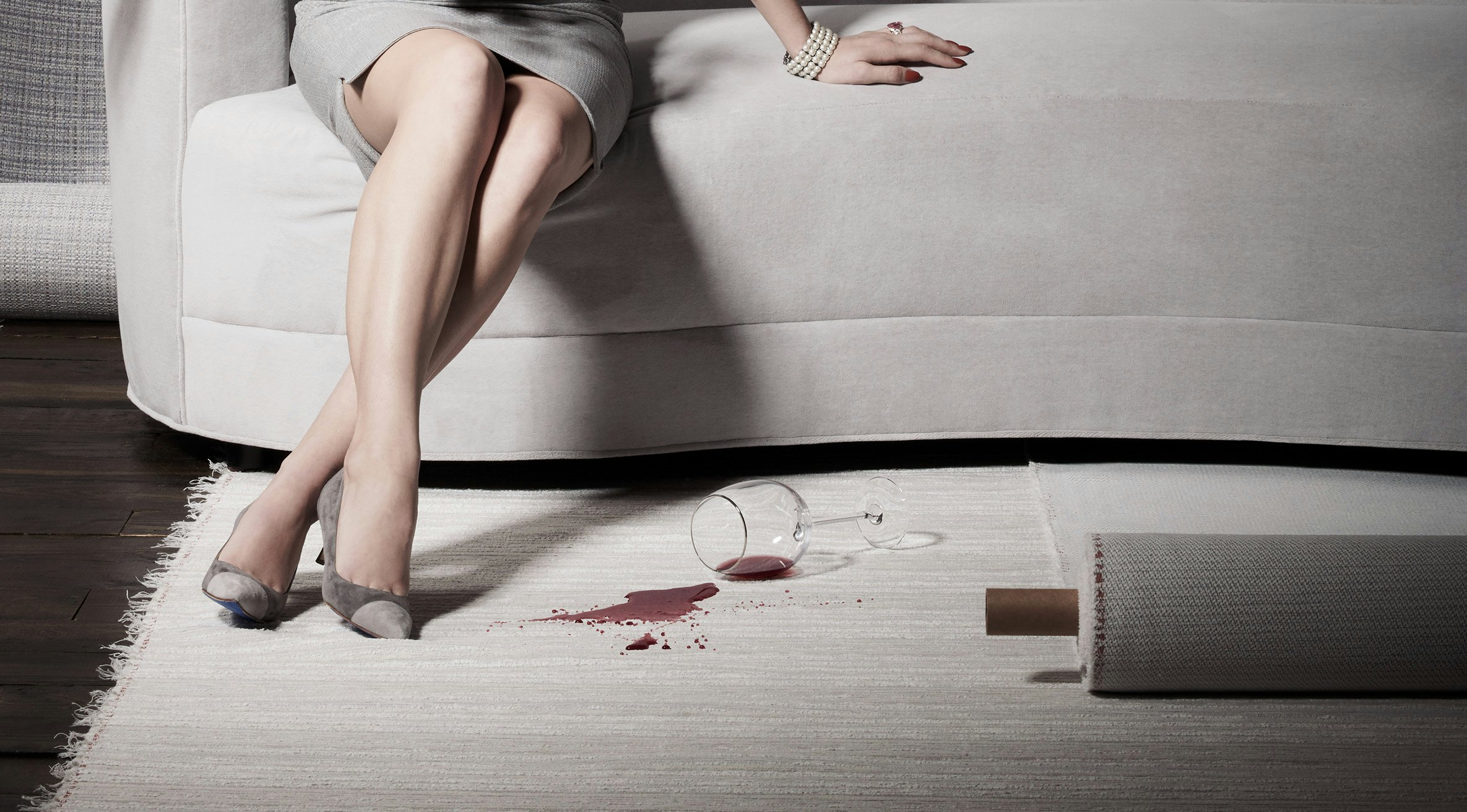 Wine spill on Perennials performance rug.